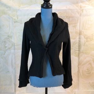 Croft&Barrow black cardigan w asymmetrical hem